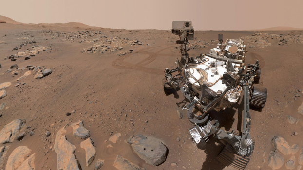 The Perseverance Rover takes a selfie at one of its many sample sites (Photo By: Perseverance Rover, NASA). 